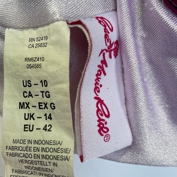 𝅺rise Marie Reid flutter top one piece swim suit fuchsia. Size 10. - Picture 9 of 10